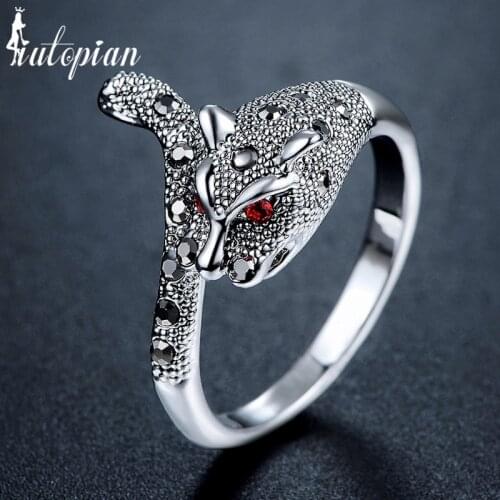 Iutopian Brand Leopard Series Ring with Cubic Zirconia Party Jewelry for Women #L2151