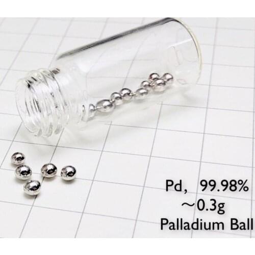 0.3g Metal Palladium Beads Pure Palladium Precious Metal Pd 99.98% Pure Element Collection