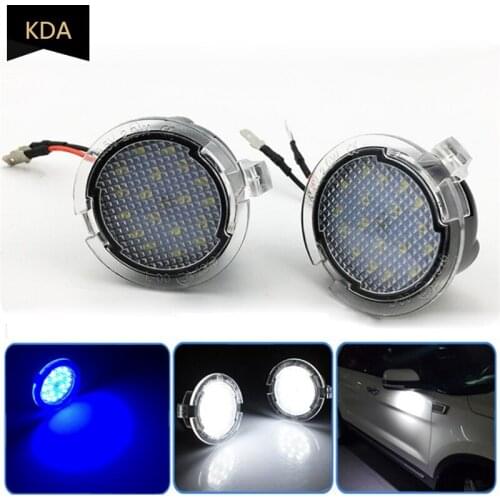 2pcs Auto Side Mirror Puddle Lights Lamp For ford Edge 2015-2017 Fusion 2013-2018 Flex Explorer Mondeo Taurus F-150