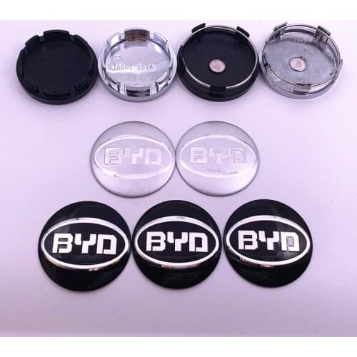 4pcs 56mm or 60mm Newest BYD Car Logo Wheel Center Cap Rim Badge Covers Decal Refit Decoration Emblem Sticker Auto Accessories