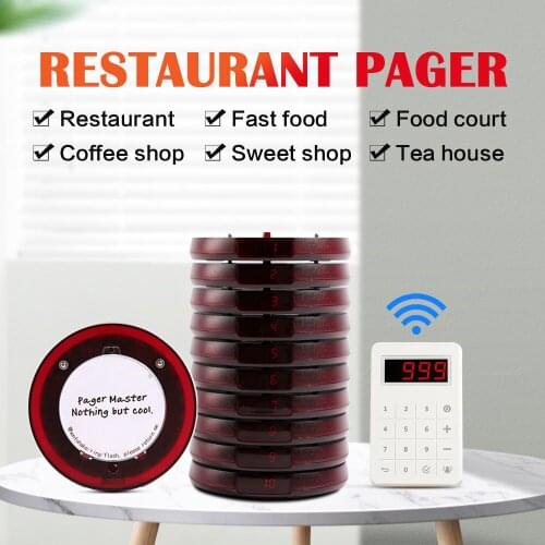Wirelesslinkx Wireless Restaurant Pager Customer Guest Paging System with Touch Keypad For Church Hospital Food Court / Truck