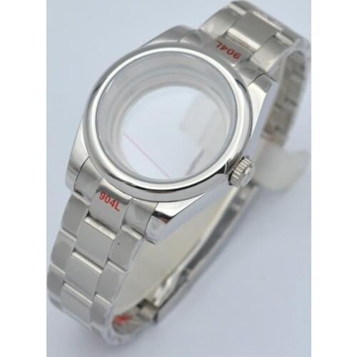 36mm/39mm sapphire glass steel bracelet fit NH35 NH36 ETA2836 2824 DG2813 3804 Miyota 8205 8215 821A movement