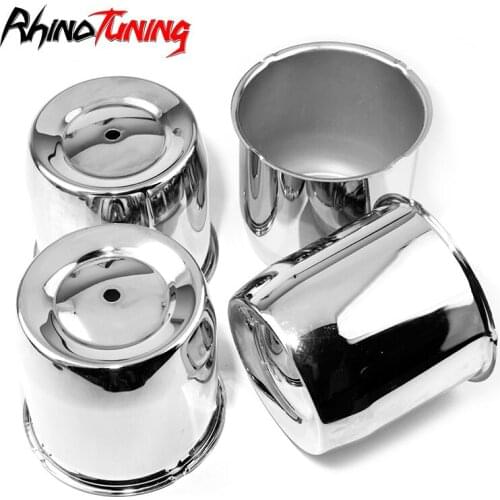 4pcs 5.15in Wheel Center Caps Hub Push Through Alloy Bearing Cover Fit for 5.15" Trailer/Truck Rims Car Center Bore 5.04" Tall