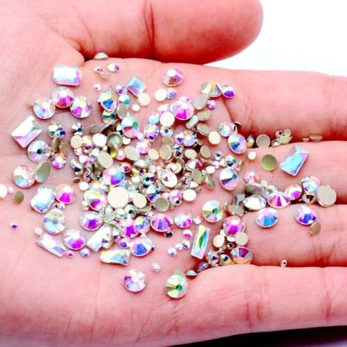 New York Storm Mixed Size Colorful Rhinestones for Nails 3D Crystal Stones Nail Art Decoration DIY Design Manicure Diamonds