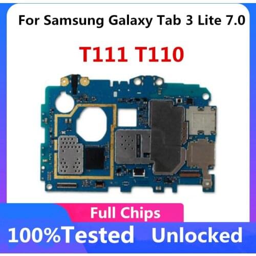 Original Unlocked for Samsung Galaxy Tab 3 Lite 7.0 T111 T110 Motherboard 1G RAM 8G ROM Main Logic Board Replacement Plate Good