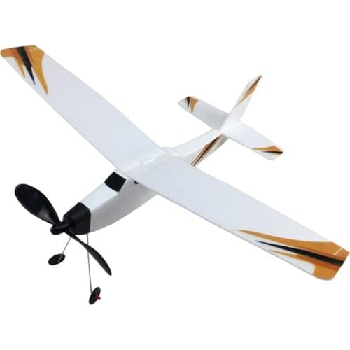 Foam Toy DIY Rubber Band Powered Aircraft Glider Airplane Model Outdoor Sports Flying DIY Handmade Toys (Random Style)