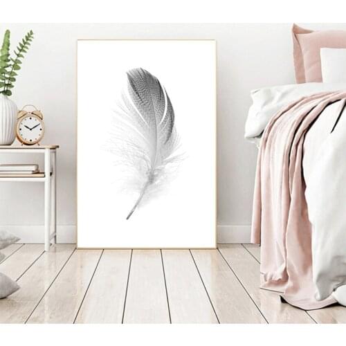 Poster Modular Pictures Room Decoration Modern Hot Sal Home Decor Wall Art HD Prints Nordic Style Feather Letter Canvas Painting