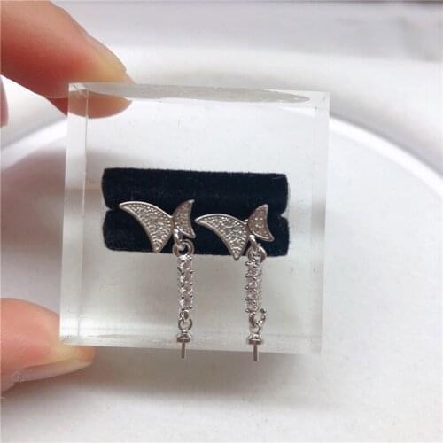 Butterfly NEW Hot Earrings Mountings Classical Earrings Findings Settings Jewelry Parts Fittings for Pearls Beads Stones