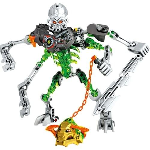 The skeleton warrior Biochemical soldiers BIONICLE educational building blocks toys, Hand do model of the robot
