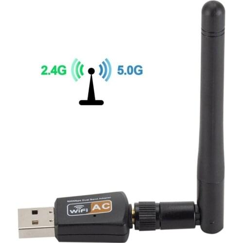 600Mbps 5G/2.4G USB Wifi Adapter Dongle USB Dual Band RTL8811AU Wifi Antenna LAN Adapter For Windows For Mac Desktop/Laptop/PC