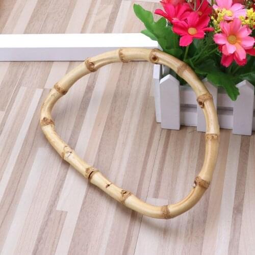 High quality shape Bamboo Handle for Handmade Handbag DIY Tote Purse Frame Making Bag Hanger N7MF