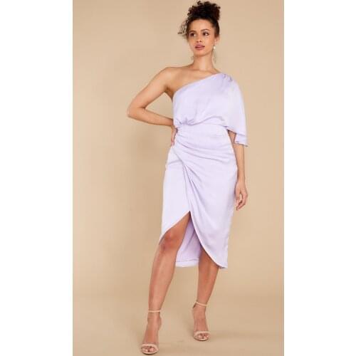 Womens 2021 summer new European and American solid color slits high waist midskirt suspender temperament commuter dress summer