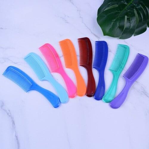 1Pcs Hair Combs Hairstyle Wide Tooth Plastic Handgrip Barber Hairdressing Haircut Styling Tools Massage Styling Tools