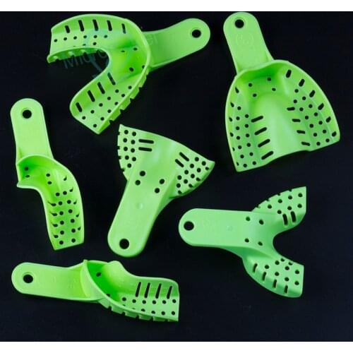 10pcs /Set Green Plastic Dental Impression Trays Plastic Teeth Holder Central Supply Oral Hygiene Clinic Dentist Product