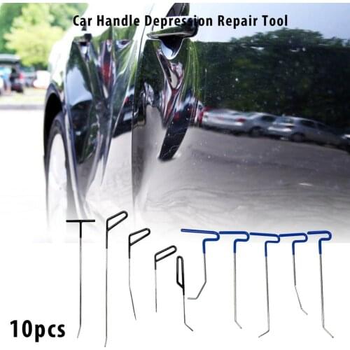 10PCS of Paint-free Car Rod Hook Car Handle Depression Repair Tool Durable Car Repair Kit Tools Car Body Pit Repair Tool
