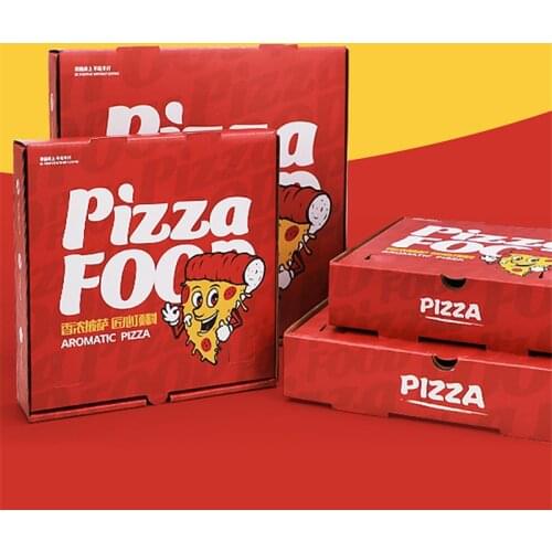10PCS pizza paper box 6-12 inch pizza Carton Packing Box Takeaway Kraft Square Packaging Boxes Food box Disposable pizza box