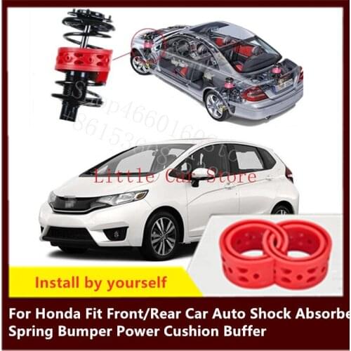 2PCS Front Rear Suspension Shock Bumper Spring Coil Cushion Buffer For Honda Fit