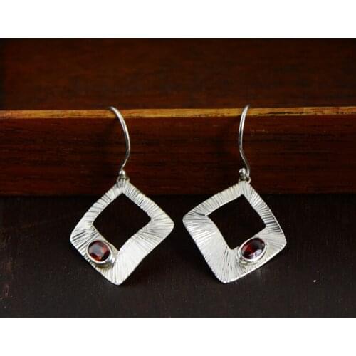 2018 Direct Selling S925 Tremella Decorations Shaped Crystal Gem Earrings, Minimalist Retro Original Ladies Earrings