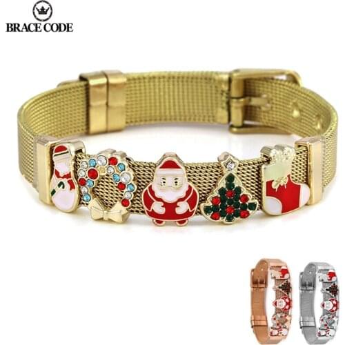 2021 keeper Christmas New Titanium Steel Free Combination Men And Women Holiday Gift Charms Bracelet Fine Bangles