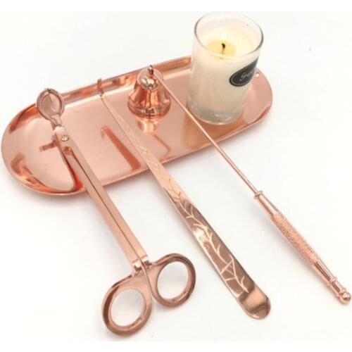 23cm Nordic Chic Metal Stainless Steel Oval Storage / Tea Tray decoration Candle Wick Trimmer Candle Tool