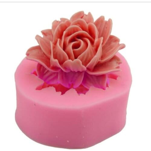 3D Flower Shape Silicone Mold Candle Craft Fondant Cake Moulds Soap RESIN Sopa Handmade Sugarcraft Wedding Decorating Tools