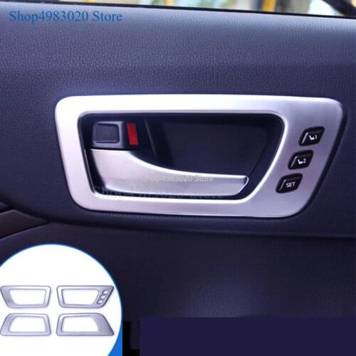 4pcs For Toyota Highlander Kluger 2014 2015 2016 2018 Chrome Inner Interior Door Handle Cover Bowl Trim Decoration Car Styling