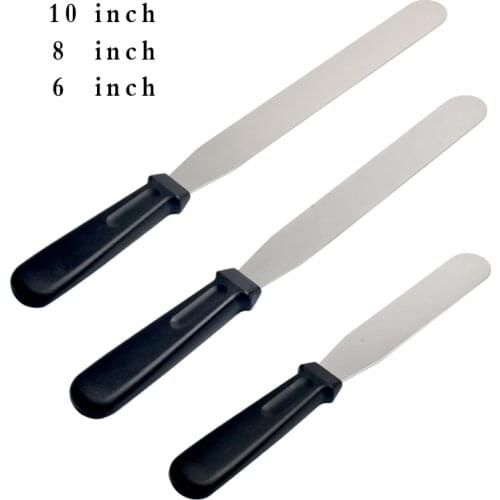 6'/8'/10' 3 Size set 1 black Baking Professional Pastry Cake Icing Smooth Spatula Baking Pastry tools cake Decorating Tools