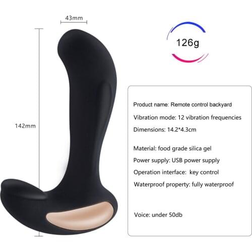 Anal plug Remote Control Vibrating Prostate Massager Men Waterproof USB Charging Sex Toys Silicone sex toys for men