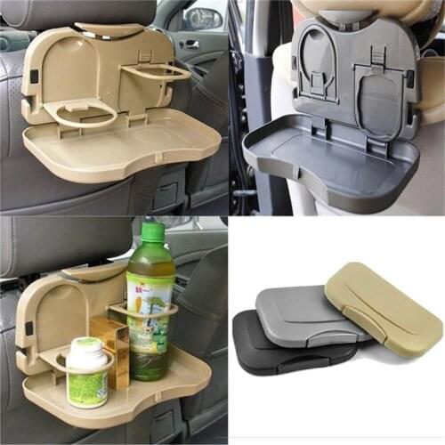Car Accessories Car Folding Table Car Back Seat Storage Organizer Auto Drink Food Cup Tray Car Cup Holder Stand Desk