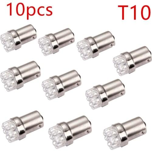 10pcs Amber Yellow DC12V BA15S 1156 9 LED Auto Light Source Tail Brake Turn Signal Parking Bulbs Lamp Support Dropshiping