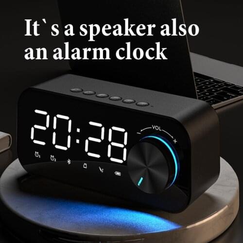 Bluetooth Speaker Heavy Subwoofer Portable Small Stereo Mini Clock Outdoor Home Loud Volume Double Alarm Clock