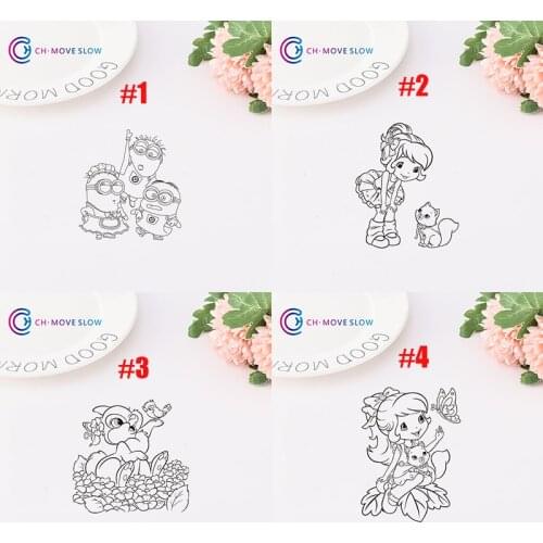 CH Girl and Animal Transparent Clear Silicone Stamp/Seal for DIY scrapbooking/photo album Decorative clear stamp sheets