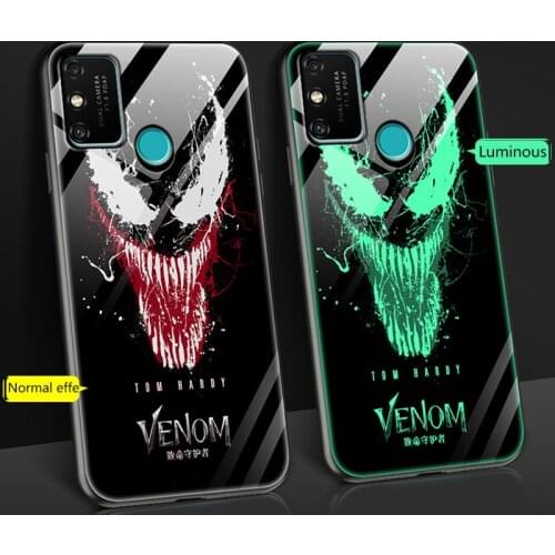 Dragon Luminous Tempered Glass Case For Huawei Honor 9A Honor 50 50Pro 50SE Cartoon Back Cover Night Shine Phone Case Coque