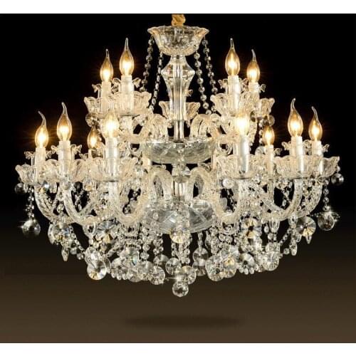 Europe Living Room Crystal Chandelier led candelabro Modern lighting for home Duplex Villa Dining Room Bedroom Stair Chandeliers