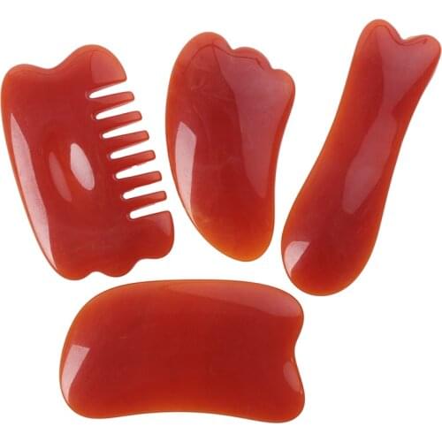 GuaSha Massage Tool Natural Resin Scraping Board Facial Body Scraper Crystal Scratching Guash Health Care Massager New