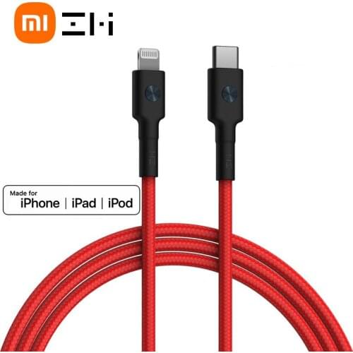 ZMI MFI usb c to lightning charging cable for iPhone 11 xs xr 8 7 6 5 se apple ipad charger 18W PD Fast charging data wire 3A 1m