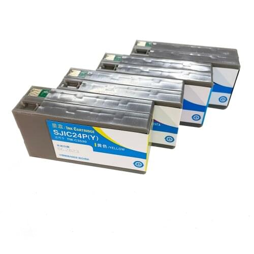 KINGSUN For Epson SJIC24P Compatible Cartridge with Pigment Ink For Epson TM C3520 Inkjet Printer 28ML/PC