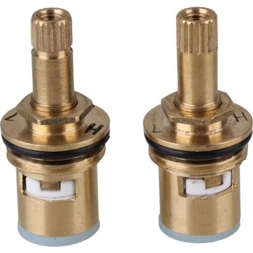 47X22mm Brass Faucet Triangle Ceramic Valve Core Clockwise Faucet Cartridge Valve Water Tap Fitting Replacement Pack of 2