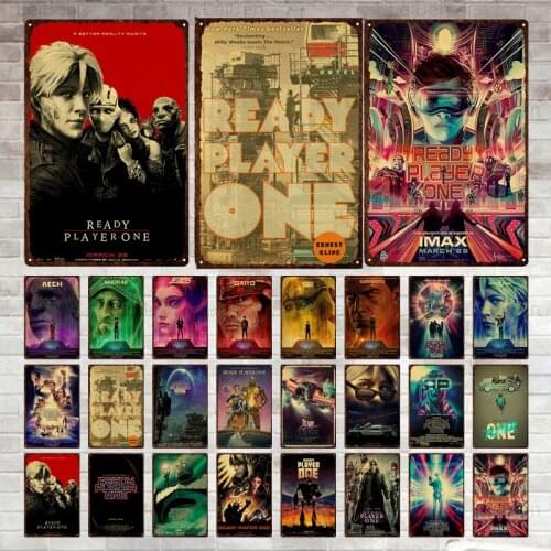 Ready Player One Movie Metal Plaque Retro Poster Metal Tin Sign Wall Sticker Iron Painting Home Decoration Bar Pub Club Cinema
