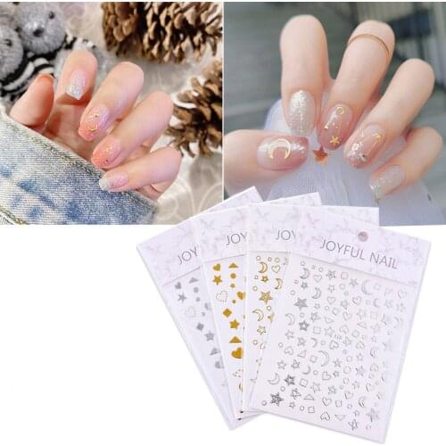Star Moon Series Nail Stickers Japanese Strap Glue Bronzing Nail Art Decals Self Adhesive Nail Sticker Creative Nailart Sticker