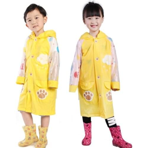 Three-dimensional Boys' Baby Childrens Conjoined Raincoat Girls' Lightweight Hooded Children Poncho Raincoat