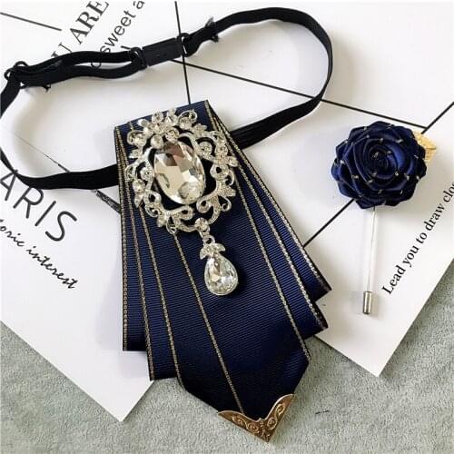 Free Shipping fashion MENS 2016 male dress diamond wedding groom Groomsmen uniform Korean flowers headdress bow tie brooch set