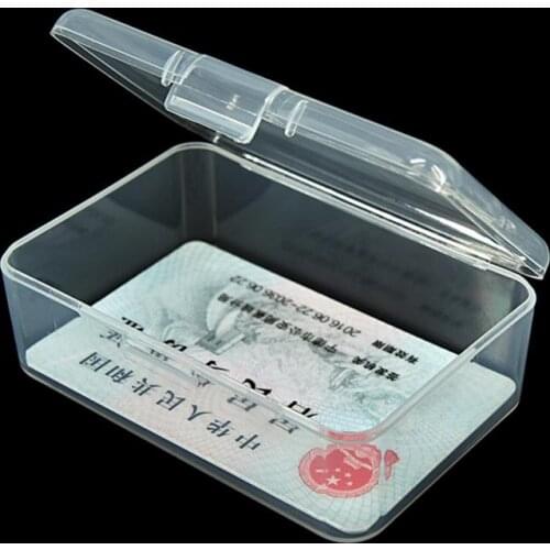 New Small Transparent Plastic Storage Box Case for Card Change Jewelry Clear Square Multipurpose Display Box Cases Organizer