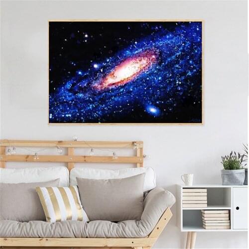 Canvas Art Planets Solar System Space Earth Moon Poster Astronaut Spacecraft Wall Pictures for Living Room Decoration Cuadros