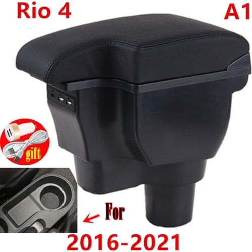 For Kia Rio 4 Armrest For Kia Rio 4 X-Line car armrest box Russi 2016 2017 2018 2019 2020 car accessories interior Easy install