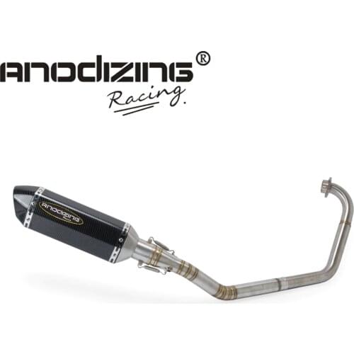 Motorcycle Full Exhaust System Slip On Middle Pipe For YAMAHA YZF R15 MT-15 2008-2017 MT 125 with Exhaust Muffler