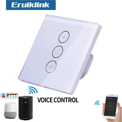 Tuya Smart Life WiFi Curtain Blinds Switch for Electric Roller Shutter motorized Voice Mobile Remote Control Wall Touch Switch