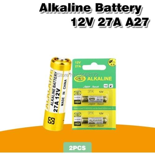 2pcs 27A A27 12V Alarm-Remote Alkaline Battery Cells 27AE 27MN Primary Dry Batteries for Car Remote Watch Toys