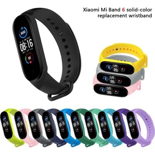 Silicone Watch Band For Xiaomi Mi Band 6 Mi Band 6 Bracelet For Miband 6 Wristband For Mi Band 6 Smart Watch Replacement Strap
