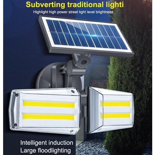 Solar Lamp Solar Wall Light Microwave Human Body Induction Double Head Rotatable Home Garden Waterproof Solar Street light
